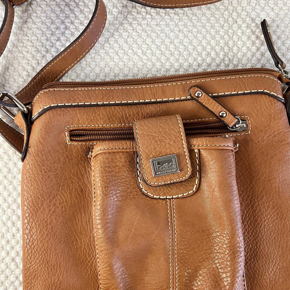 B.O.C BORN Tan Satchel Crossbody Bag Adjustable Strap - Picture 5 of 10